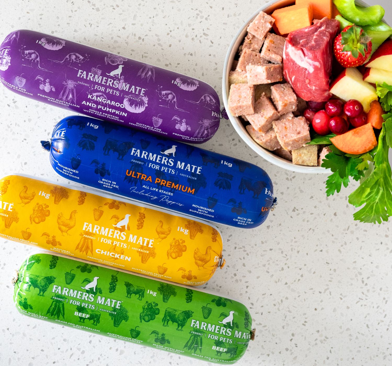 Farmers Mate for Pets 4 rolls bowl