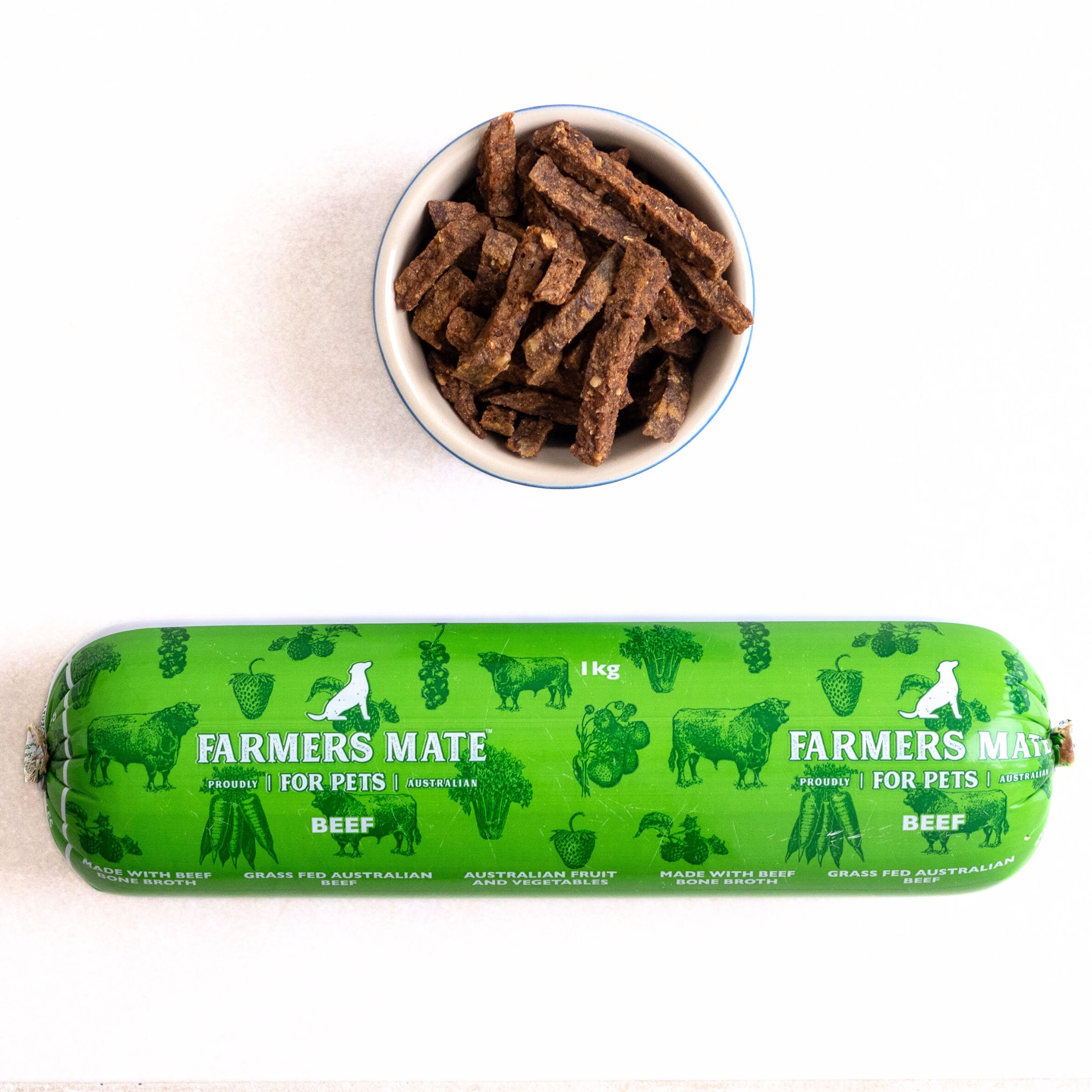Farmers Mate for Pets Air Dried Beef Duo