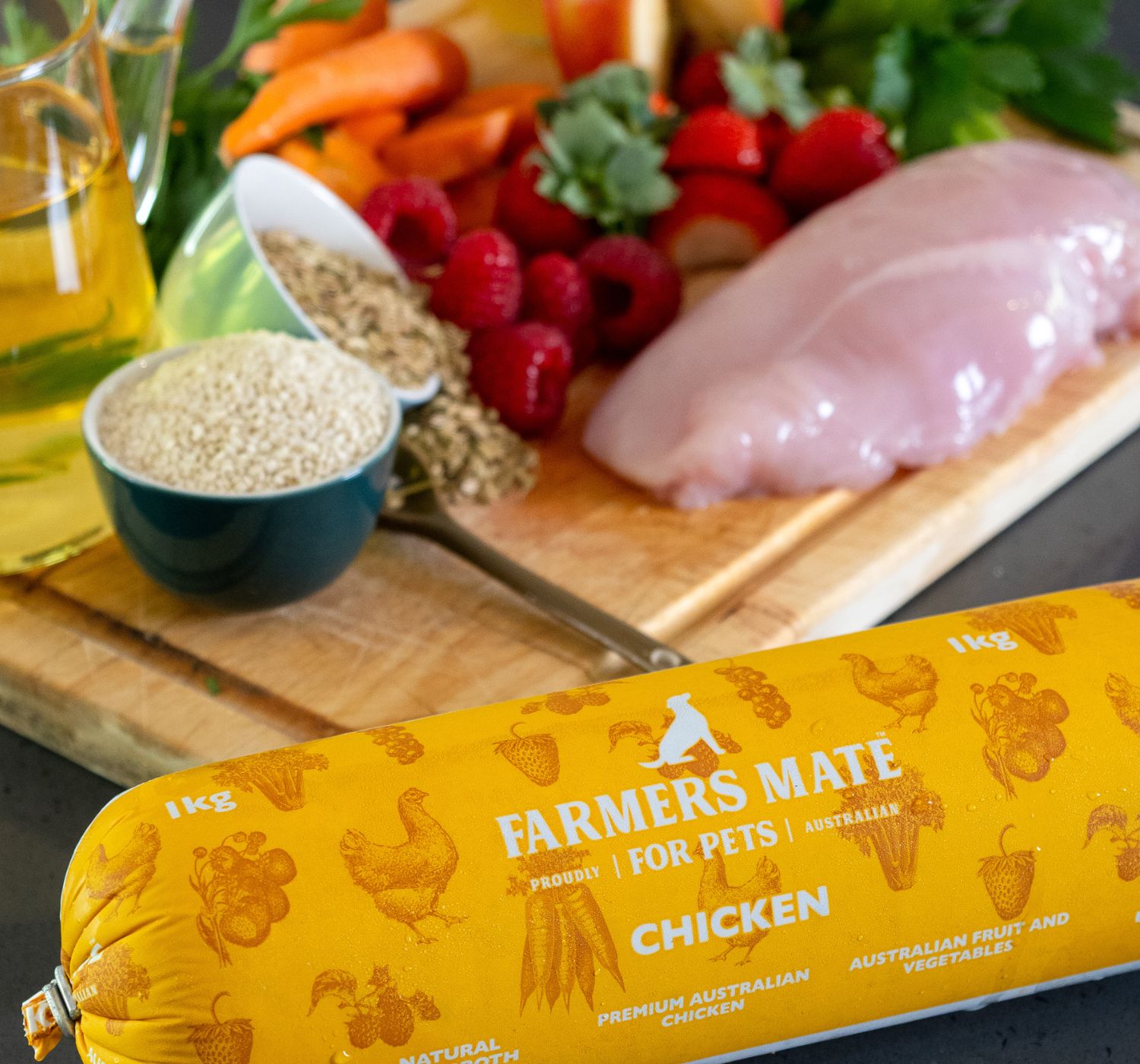 Farmers Mate for Pets 1500x1400 Chicken roll ingredients