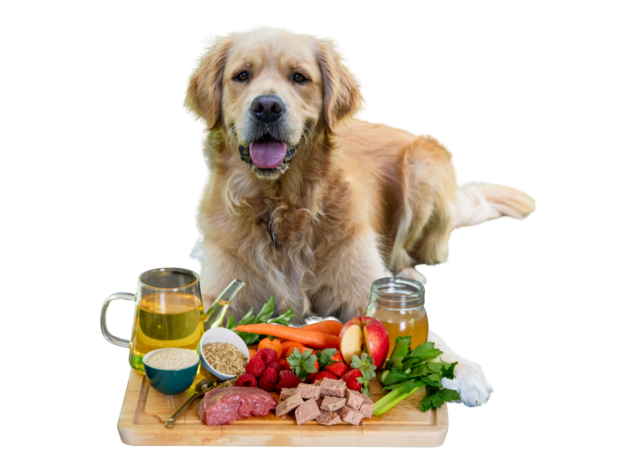 Farmers Mate for Pets Mia with Ingredients Board HERO