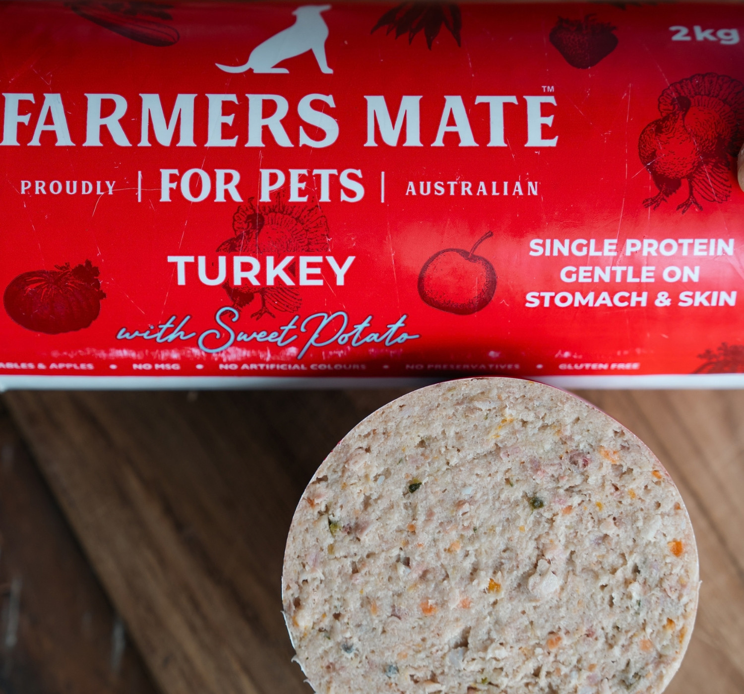 Farmers Mate for Pets Turkey Roll 1500 x 1400