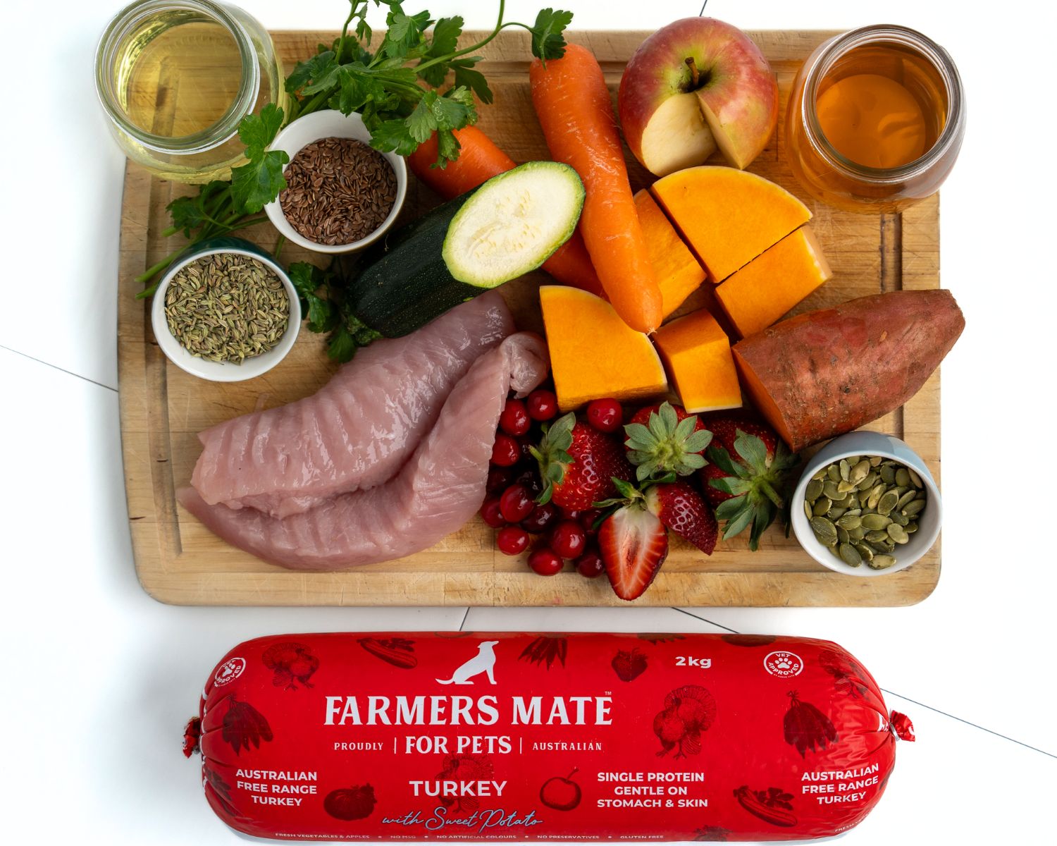 Farmers Mate for Pets Turkey Roll Board 1500x1200 Website